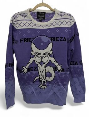 Box Lunch Dragonball Z Frieza Graphic Knit Sweater - Purple
